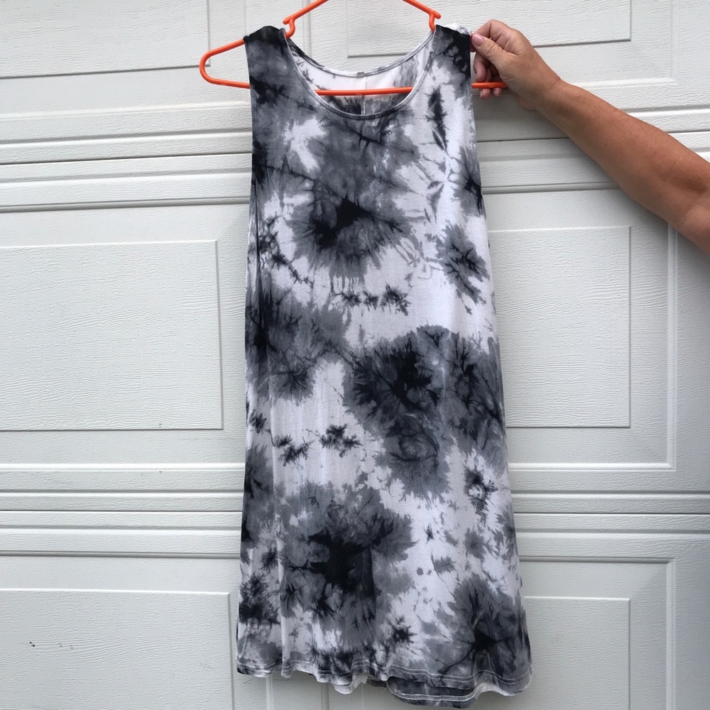 B&W Tie Dye Dress